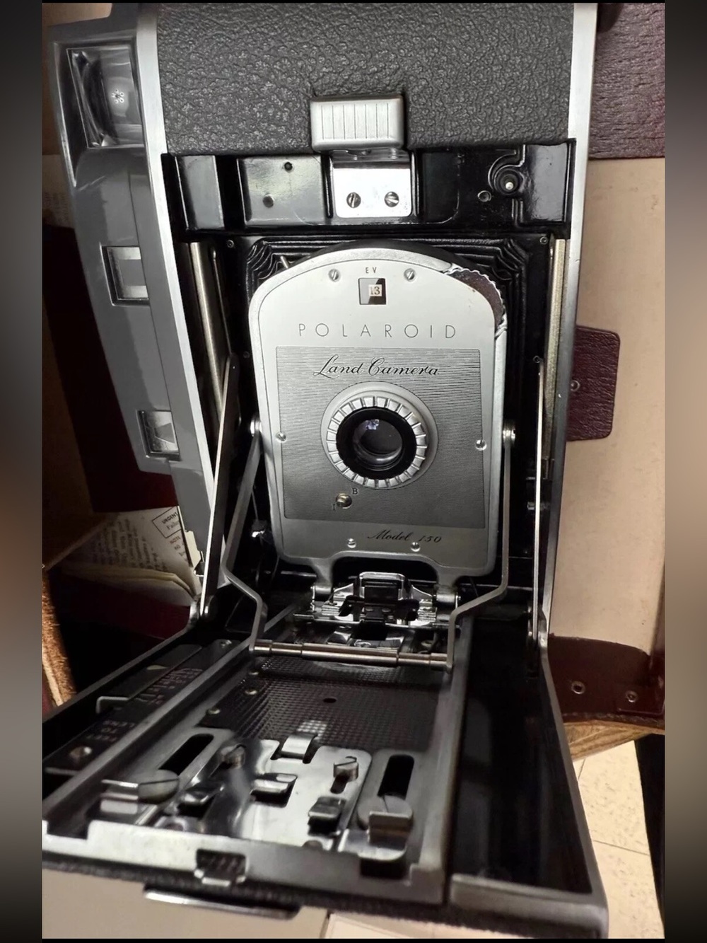 Polaroid Land Vintage Camera Model 150 - Folding Front w/case & accessories